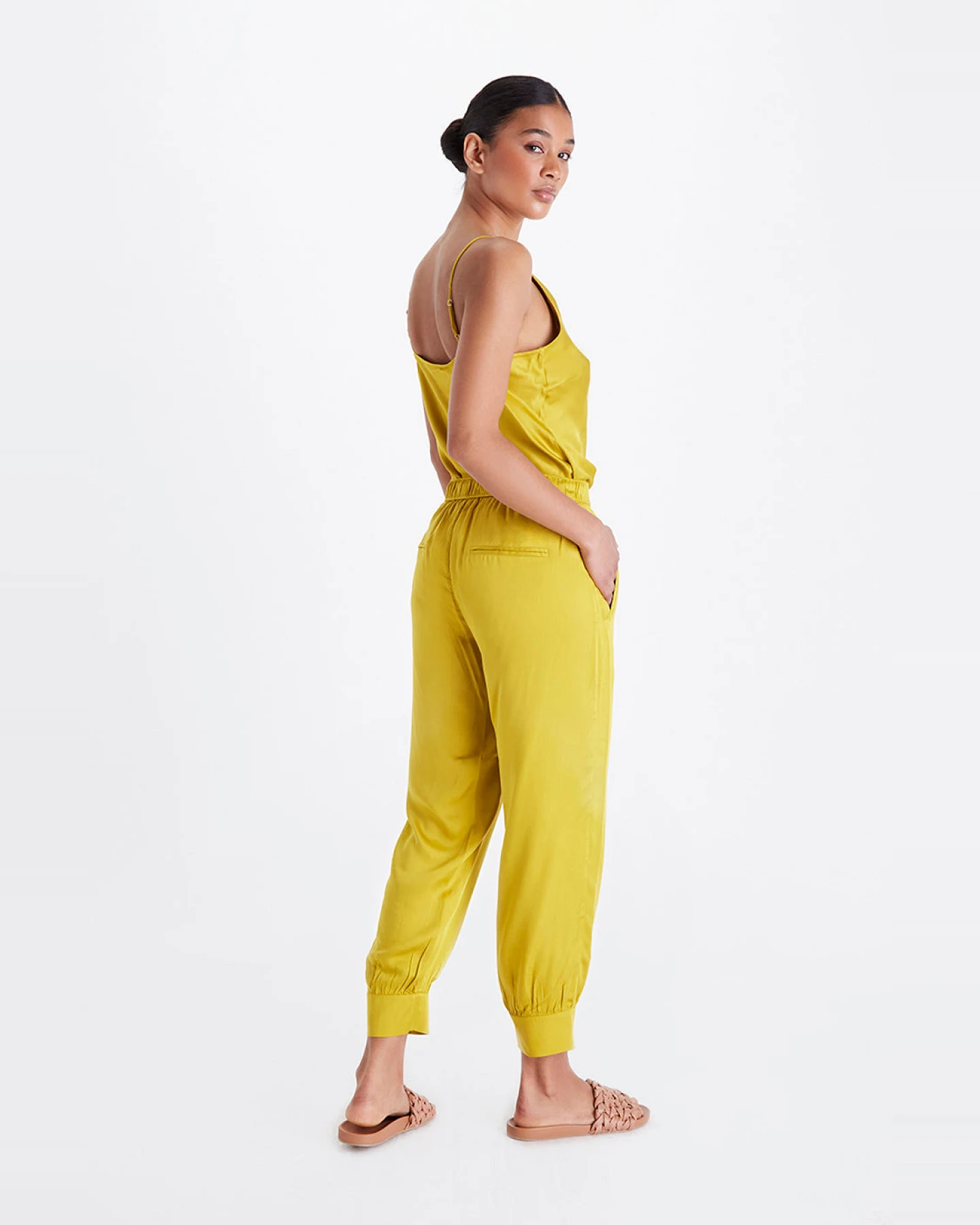 Neu Nomads Damen vegan Hose Allie Ankle Senfgelb – Ansicht 2