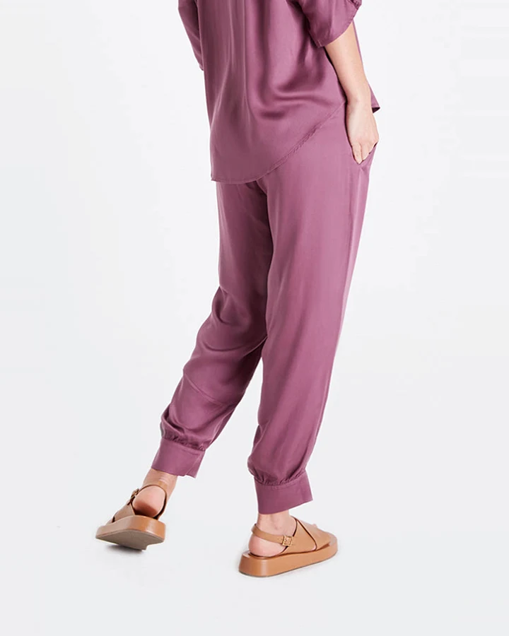 Neu Nomads Damen vegan Hose Allie Ankle Pflaume