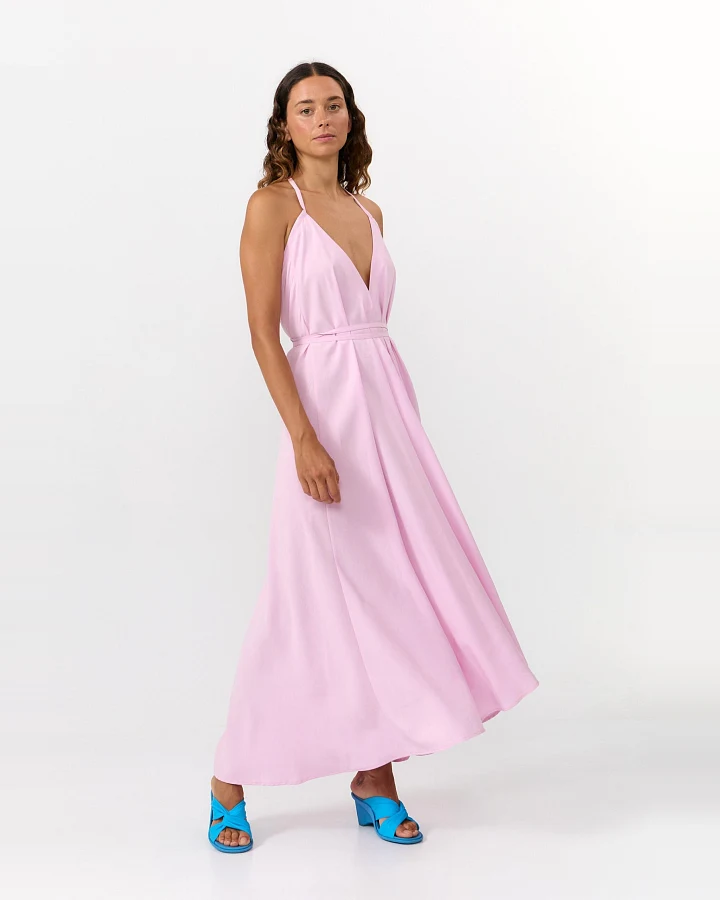 SUITE13LAB Damen vegan Kleid Mp Modal Long Pink