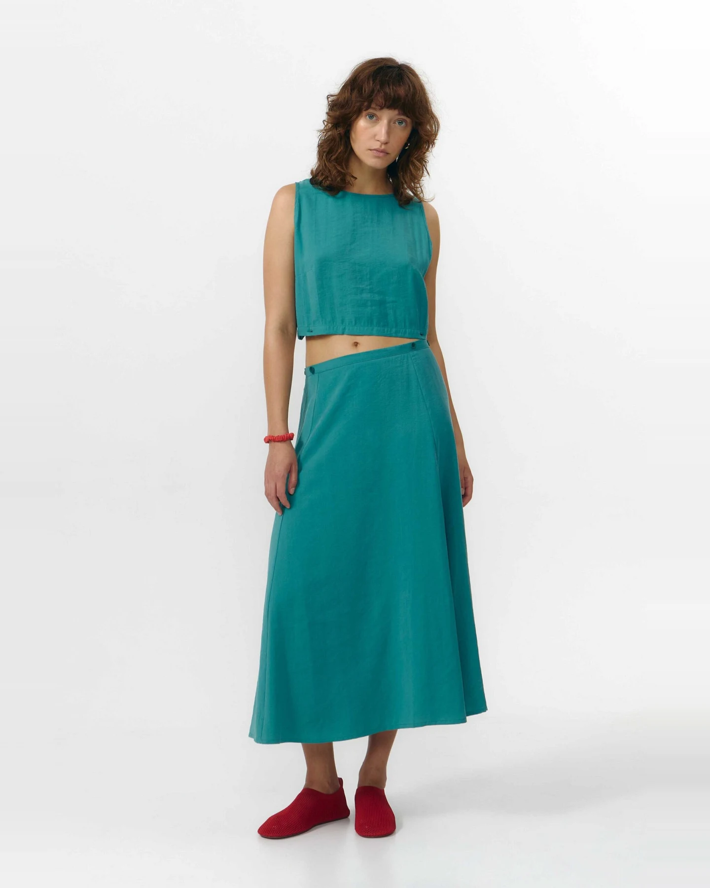 SUITE13LAB Damen vegan Kleid Tera Teal – Ansicht 2