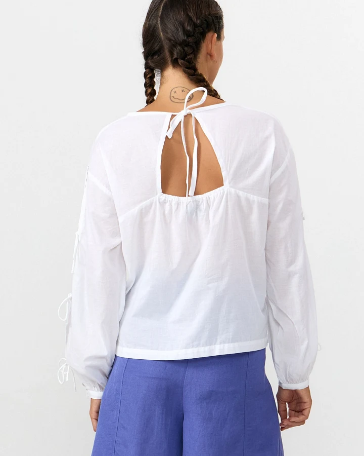 SUITE13LAB Damen vegan Bluse Xubia Weiß