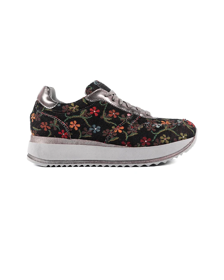 Risorse Future Damen vegan Sneaker Asia Schwarz Floret Schwarz