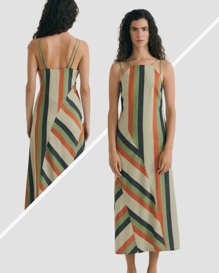 Kleid Quick Stripes Helia Grün