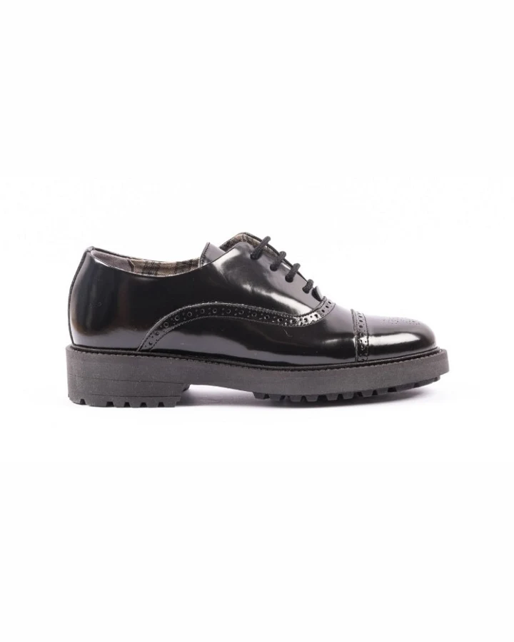 Risorse Future Damen vegan Schuhe Becky Oxford Schwarz