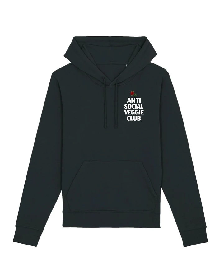 Oat Milk Club Damen vegan Anti Social Veggie Club - Hoodie Aus Bio-Baumwolle Schwarz