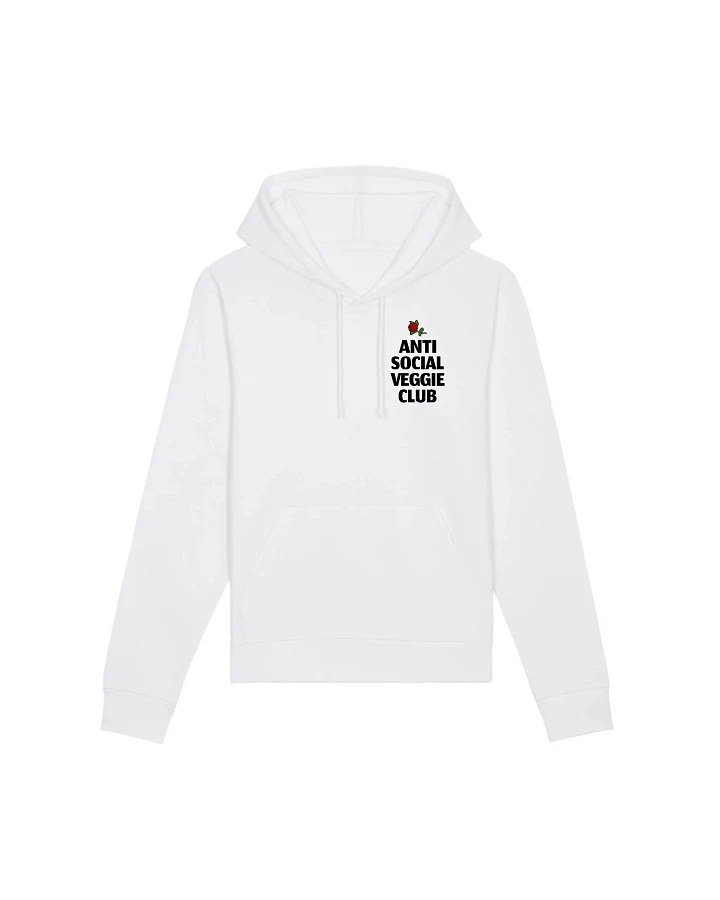 Oat Milk Club Damen vegan Anti Social Veggie Club - Hoodie Aus Bio-Baumwolle Weiß