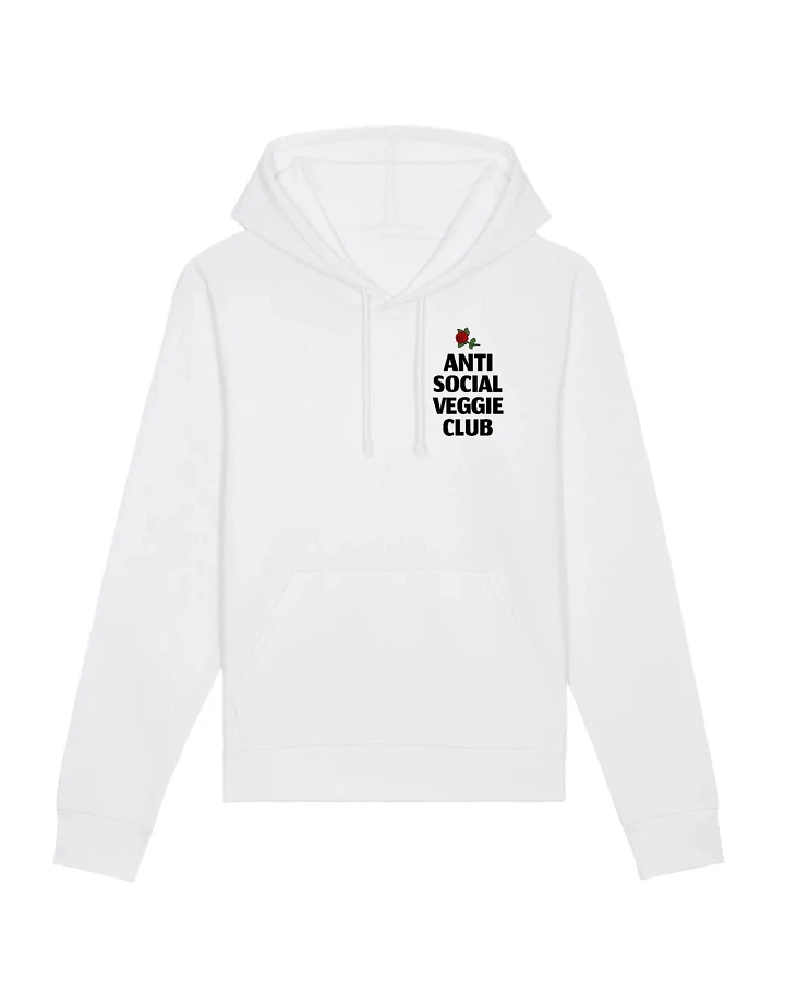Oat Milk Club Damen vegan Anti Social Veggie Club - Hoodie Aus Bio-Baumwolle Weiß
