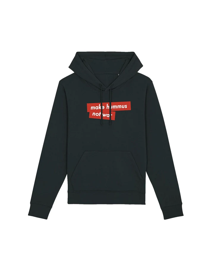 Oat Milk Club Damen vegan Make Hummus Not War - Hoodie Schwarz
