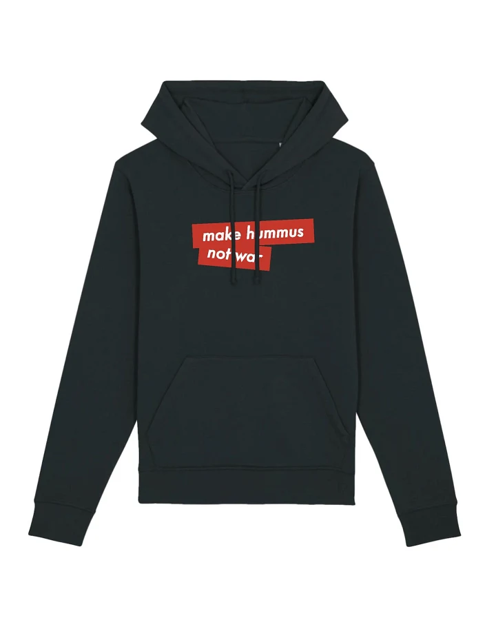 Oat Milk Club Damen vegan Make Hummus Not War - Hoodie Schwarz
