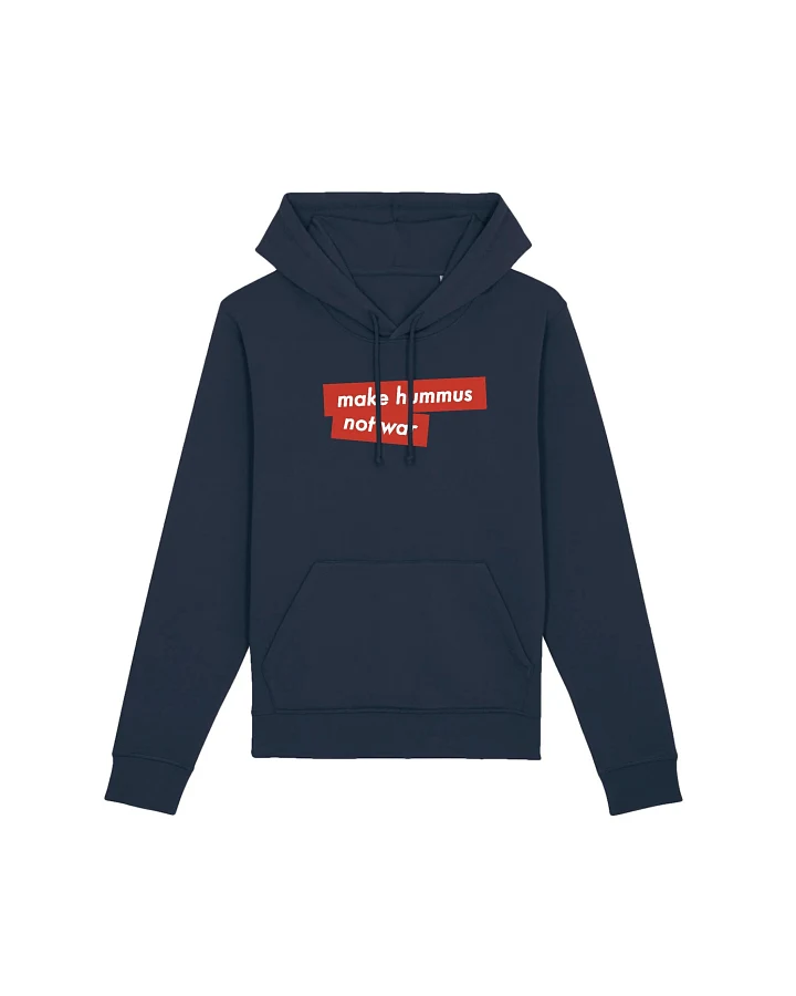 Oat Milk Club Damen vegan Make Hummus Not War - Kapuzenpullover Navy