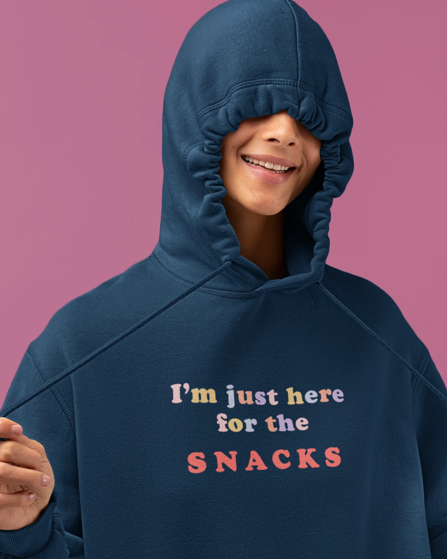Oat Milk Club Damen vegan Unisex Hoodie Snacks - Weiß – Ansicht 2