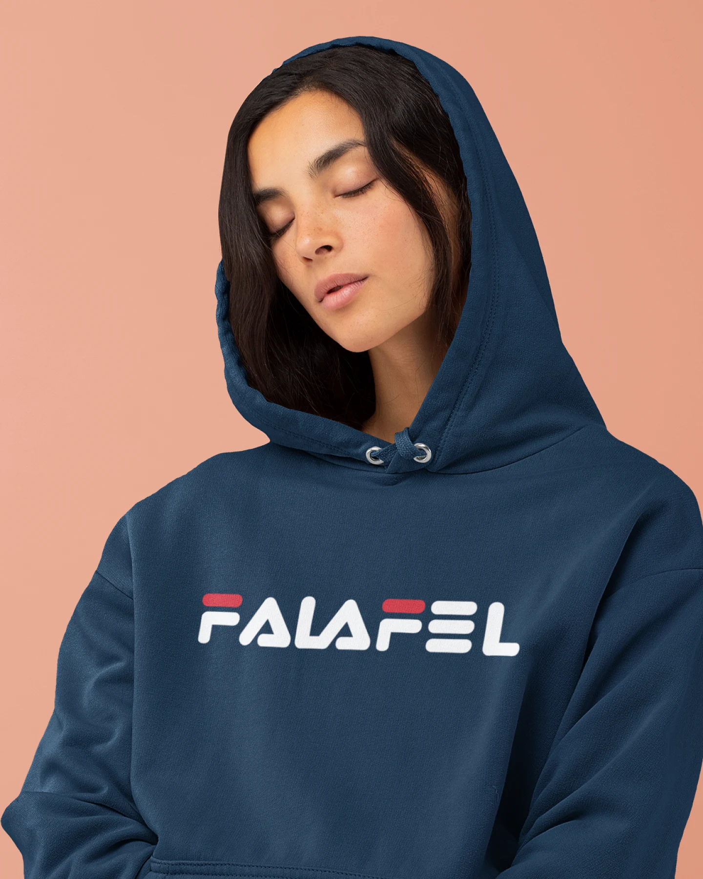Oat Milk Club Herren vegan Hoodie Falafel Grau – Ansicht 2