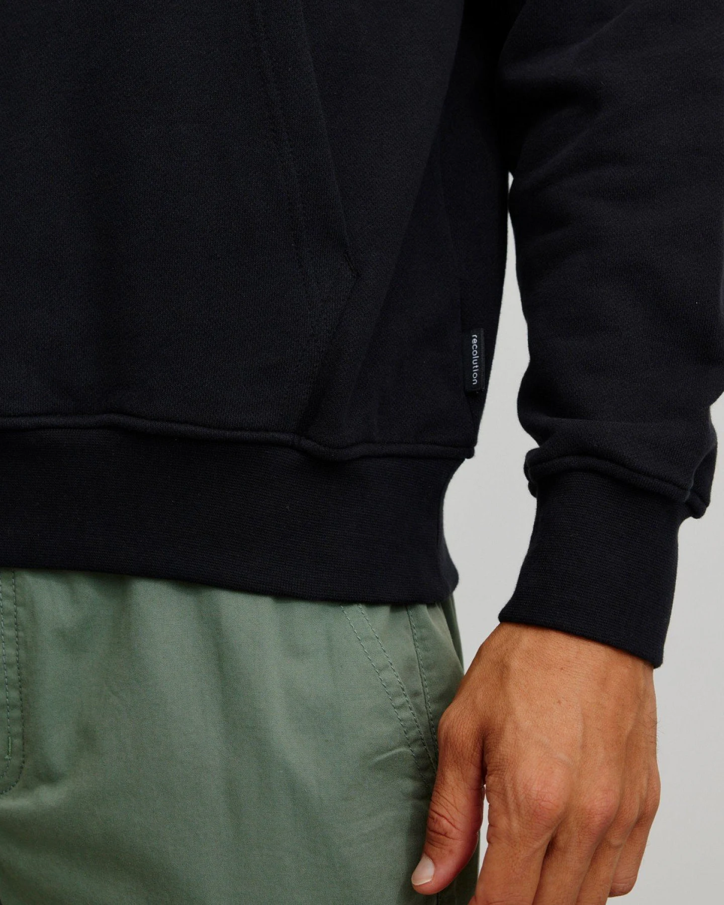 Hoodie Olive Sun Smile – Ansicht 3