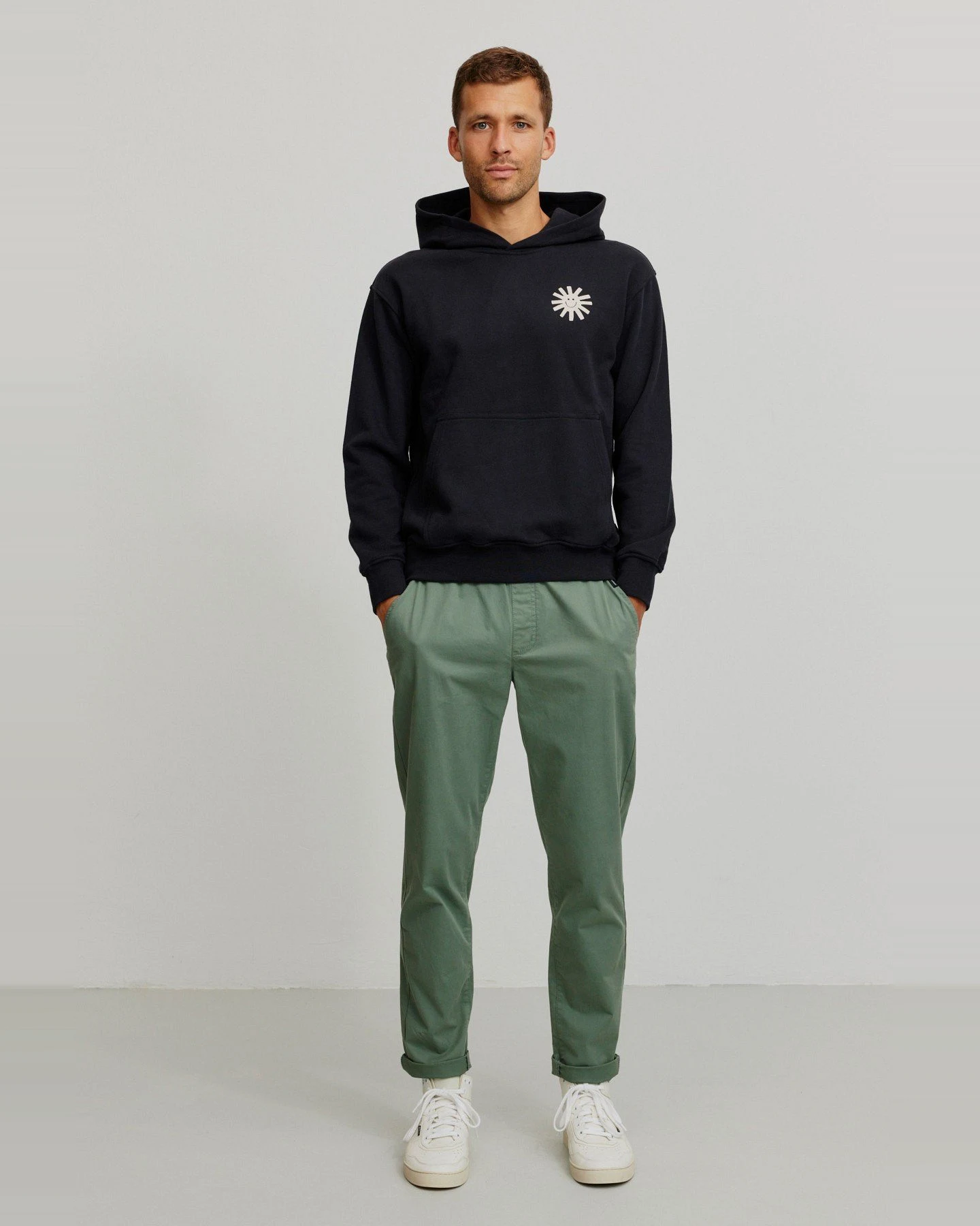 Hoodie Olive Sun Smile – Ansicht 5