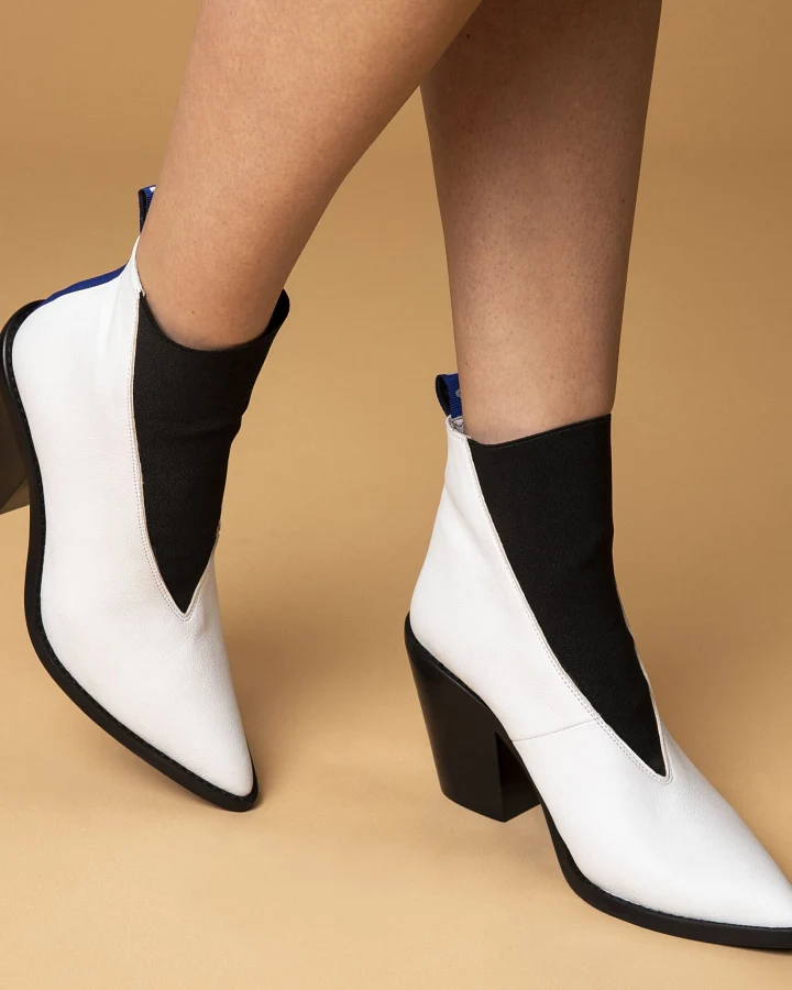 VENUS IS VEGAN Damen vegan Stiefeletten Rafaël Weiß Schwarz