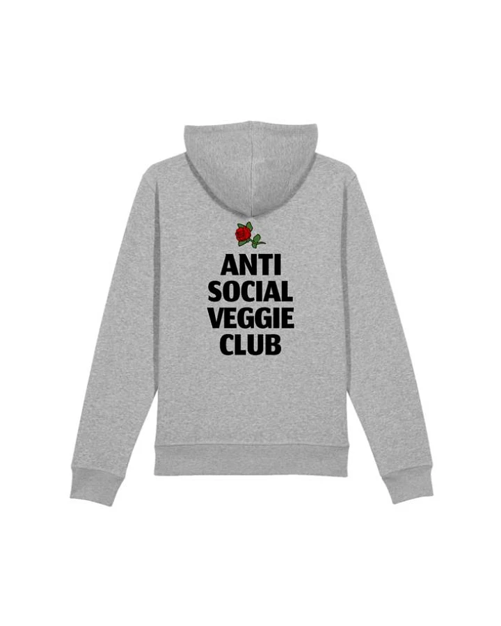 Plant Faced Clothing Damen vegan Hoodie Anti Social Veggie Club Grau