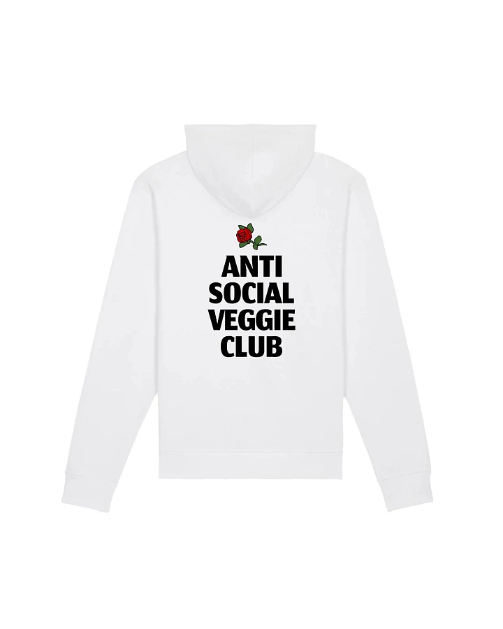 Plant Faced Clothing Damen vegan Hoodie Anti Social Veggie Club Weiß