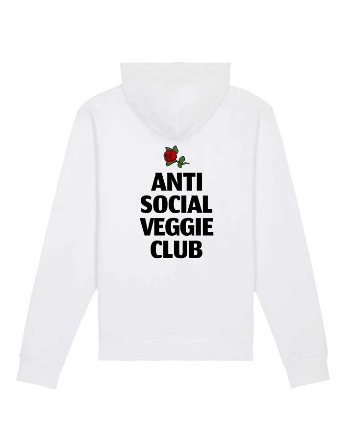 Plant Faced Clothing Damen vegan Hoodie Anti Social Veggie Club Weiß
