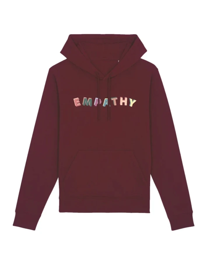 Oat Milk Club Damen vegan Hoodie Empathie Bordeaux