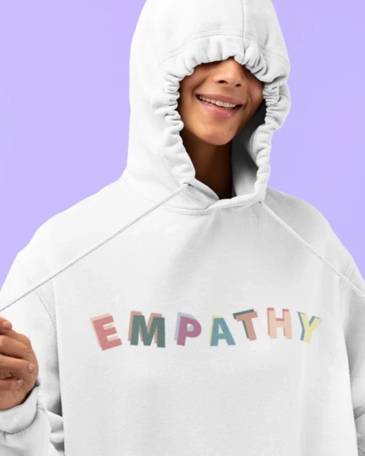 Oat Milk Club Damen vegan Hoodie Empathie Bordeaux – Ansicht 2