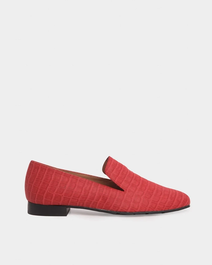 Momoc Damen vegan Loafer Krokorot