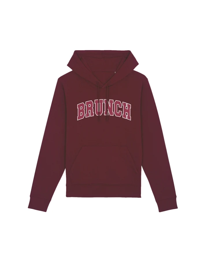 Oat Milk Club Damen vegan Kapuzenpullover Brunch Burgund