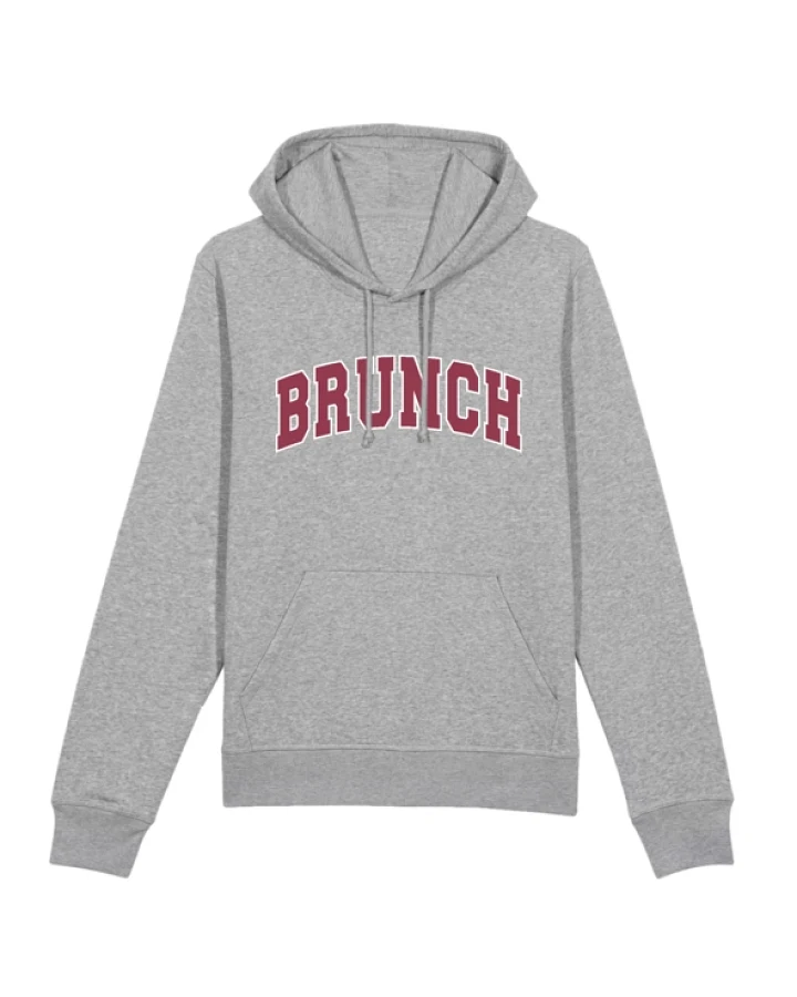 Oat Milk Club Damen vegan Kapuzenpullover Brunch Grau