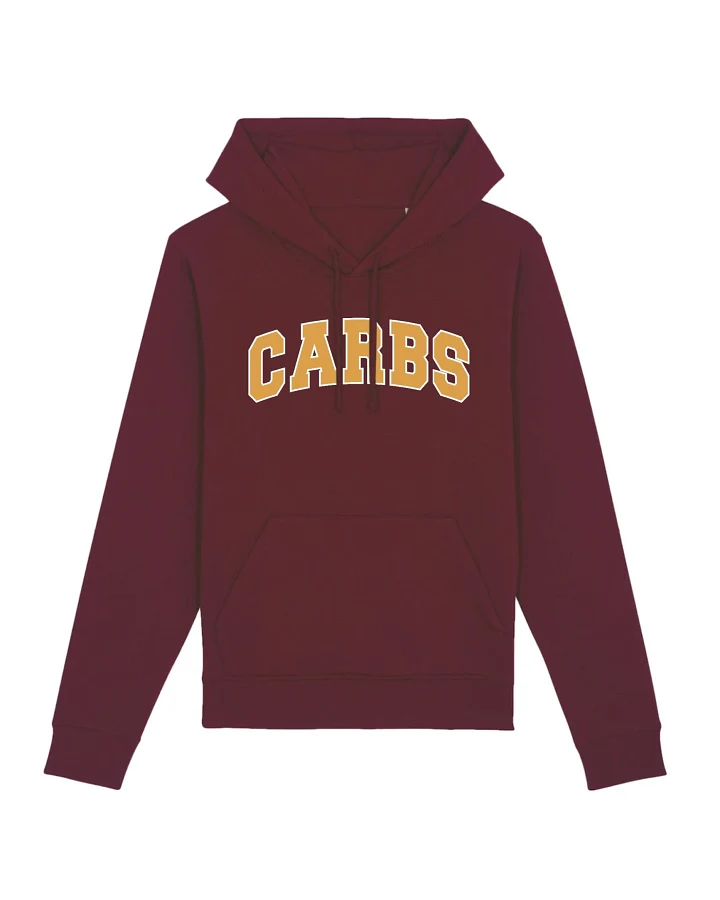 Oat Milk Club Damen vegan Hoodie Carbs Burgunderrot