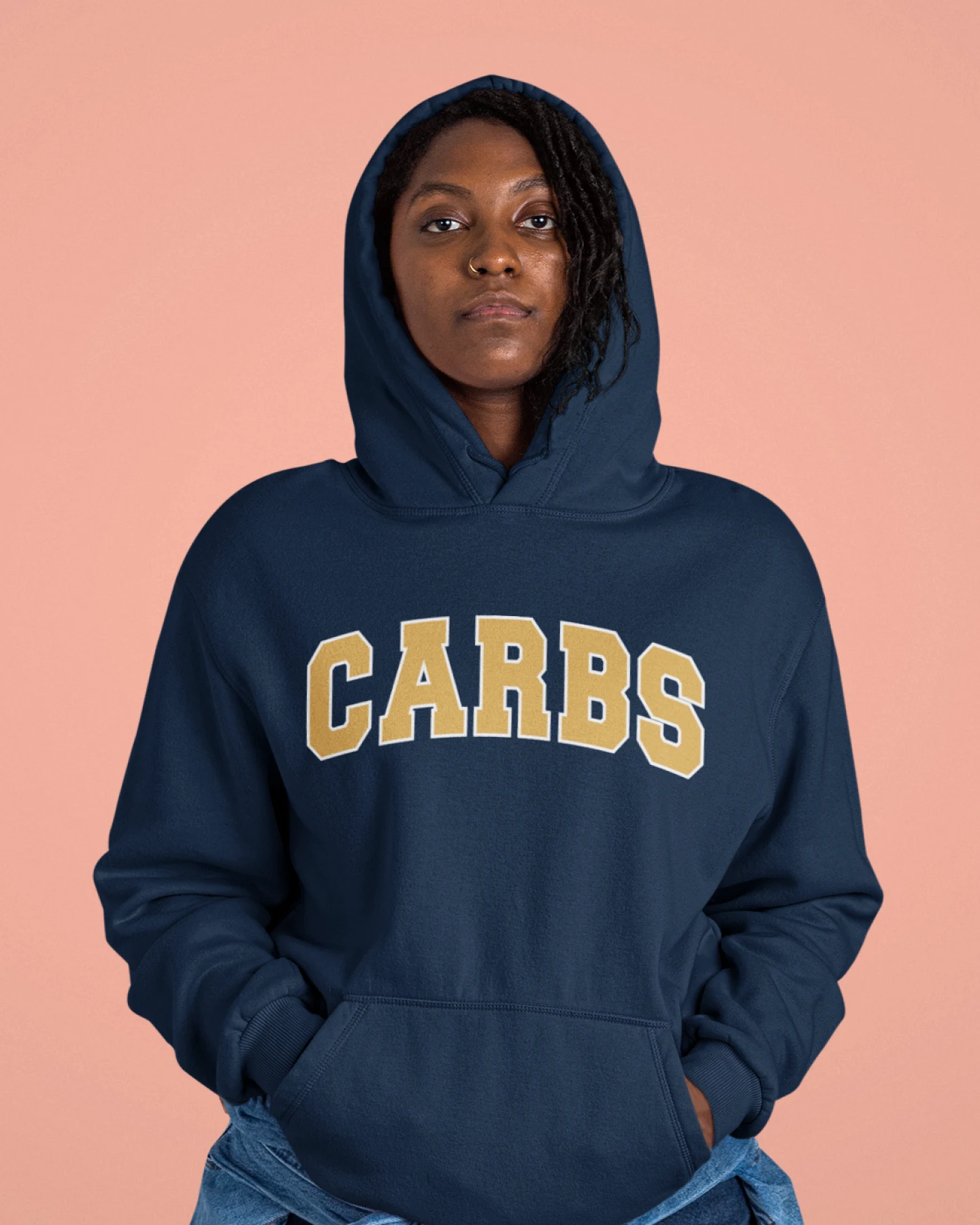 Oat Milk Club Damen vegan Hoodie Carbs Burgunderrot – Ansicht 2