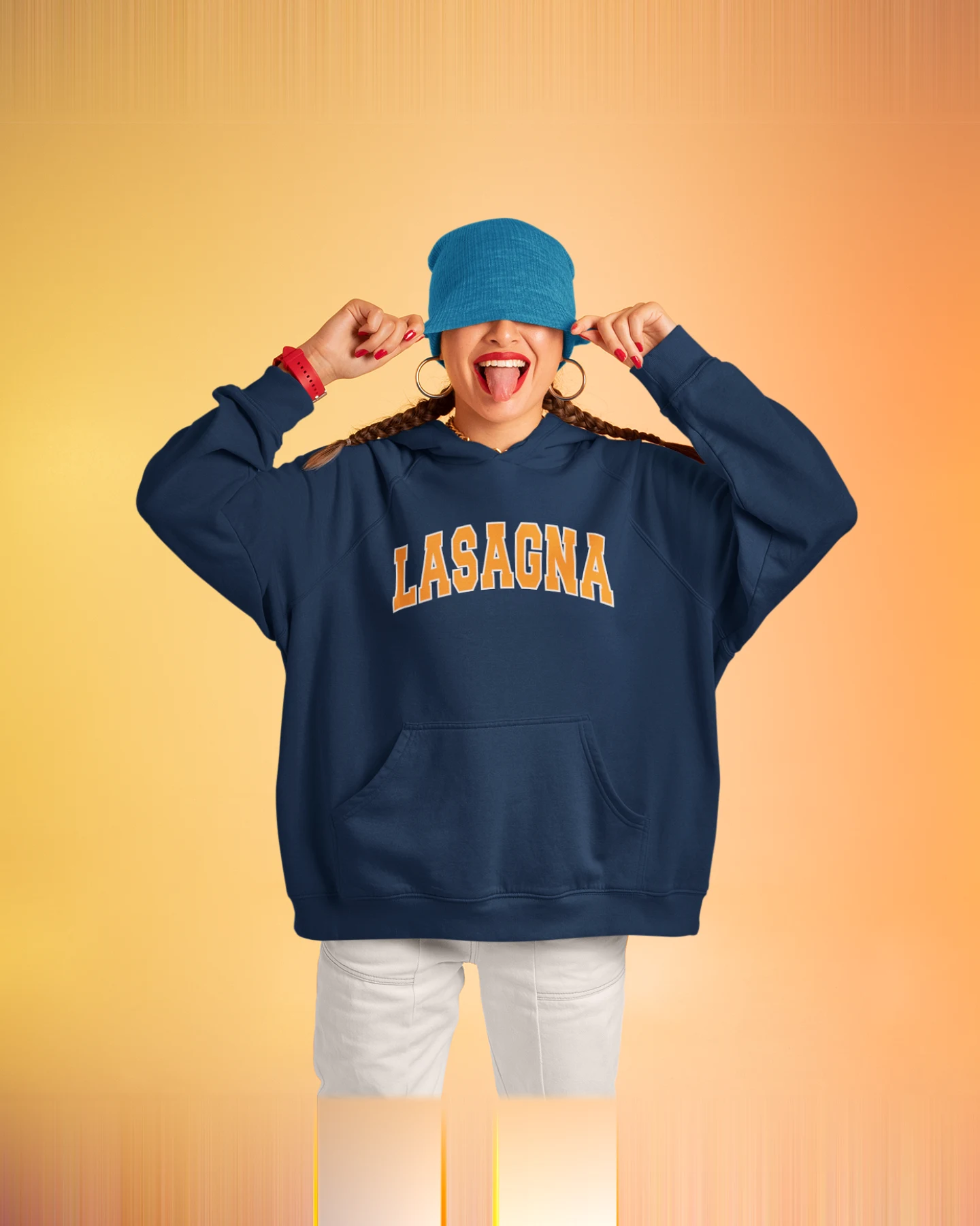 Oat Milk Club Damen vegan Hoodie Lasagne Grau – Ansicht 2