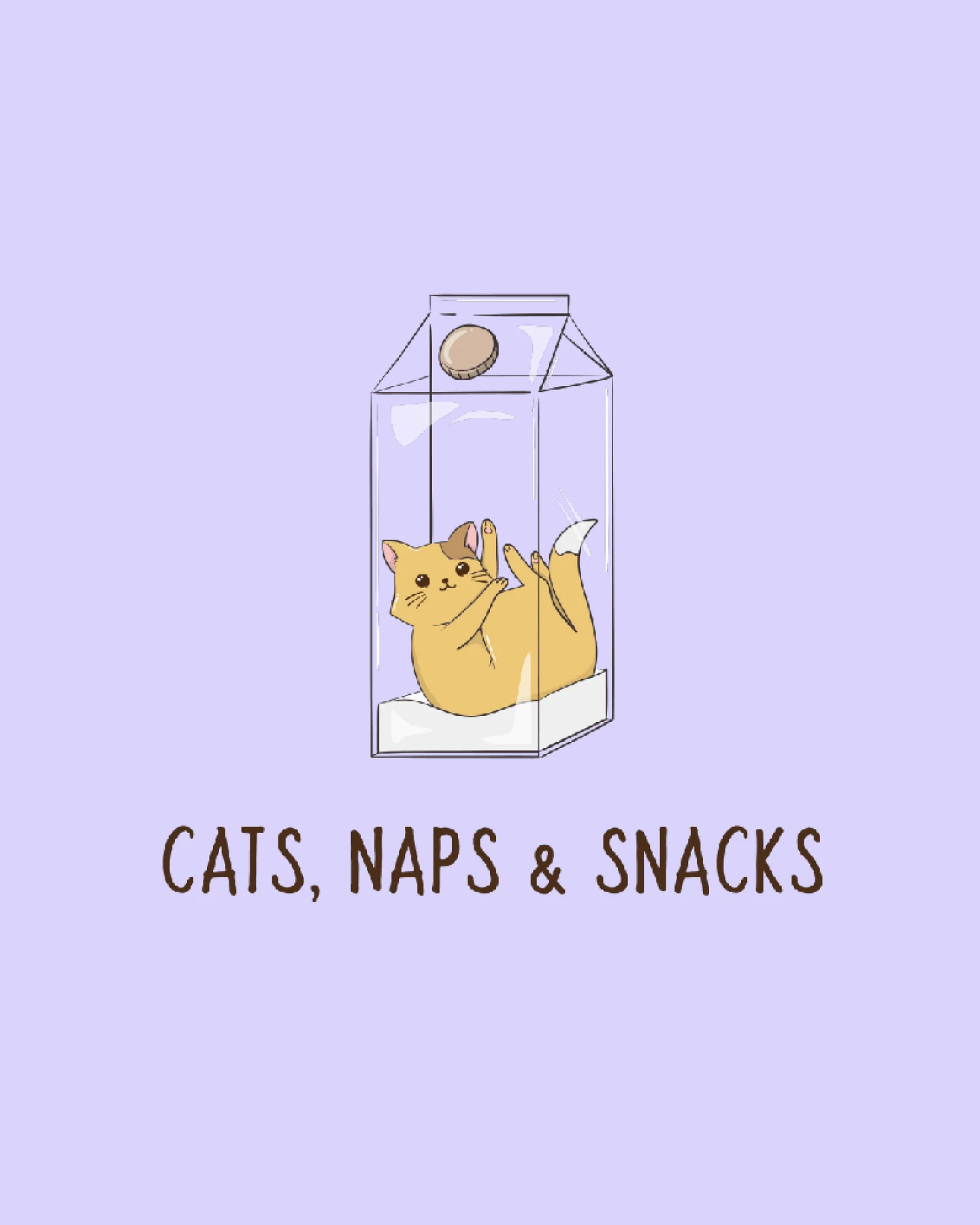 Oat Milk Club Damen vegan Hoodie Katzen, Naps & Snacks Weiß – Ansicht 2