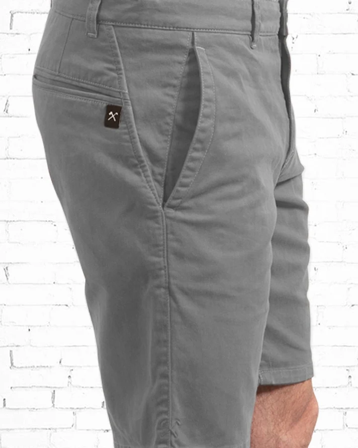 The Driftwood Tales Herren vegan Kurze Chinos Grau