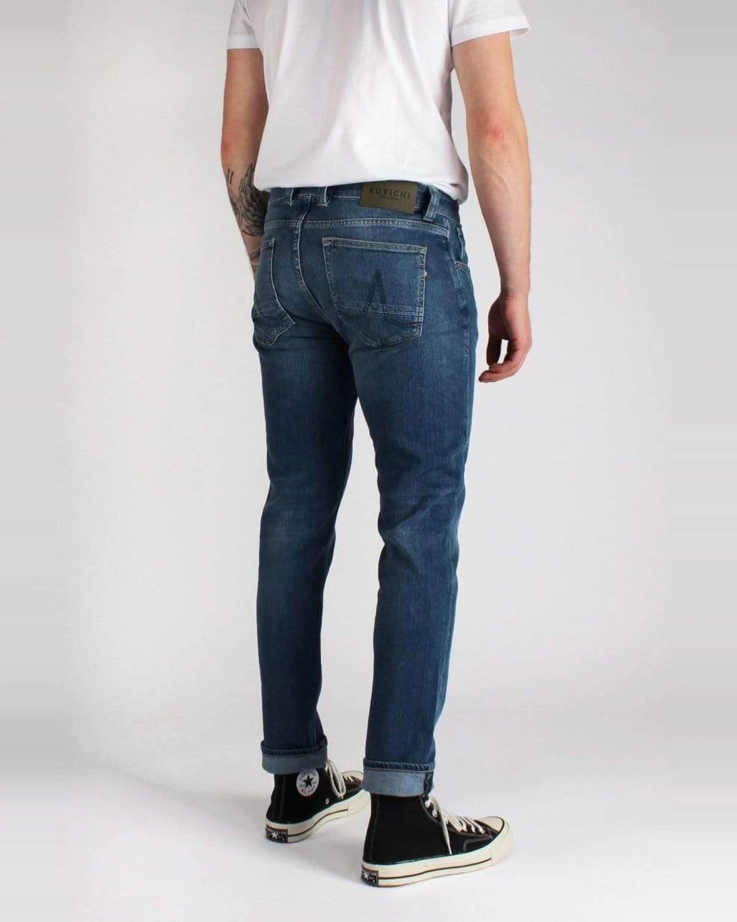 Kuyichi Herren vegan Jeans Jamie Dunkelblau – Ansicht 2