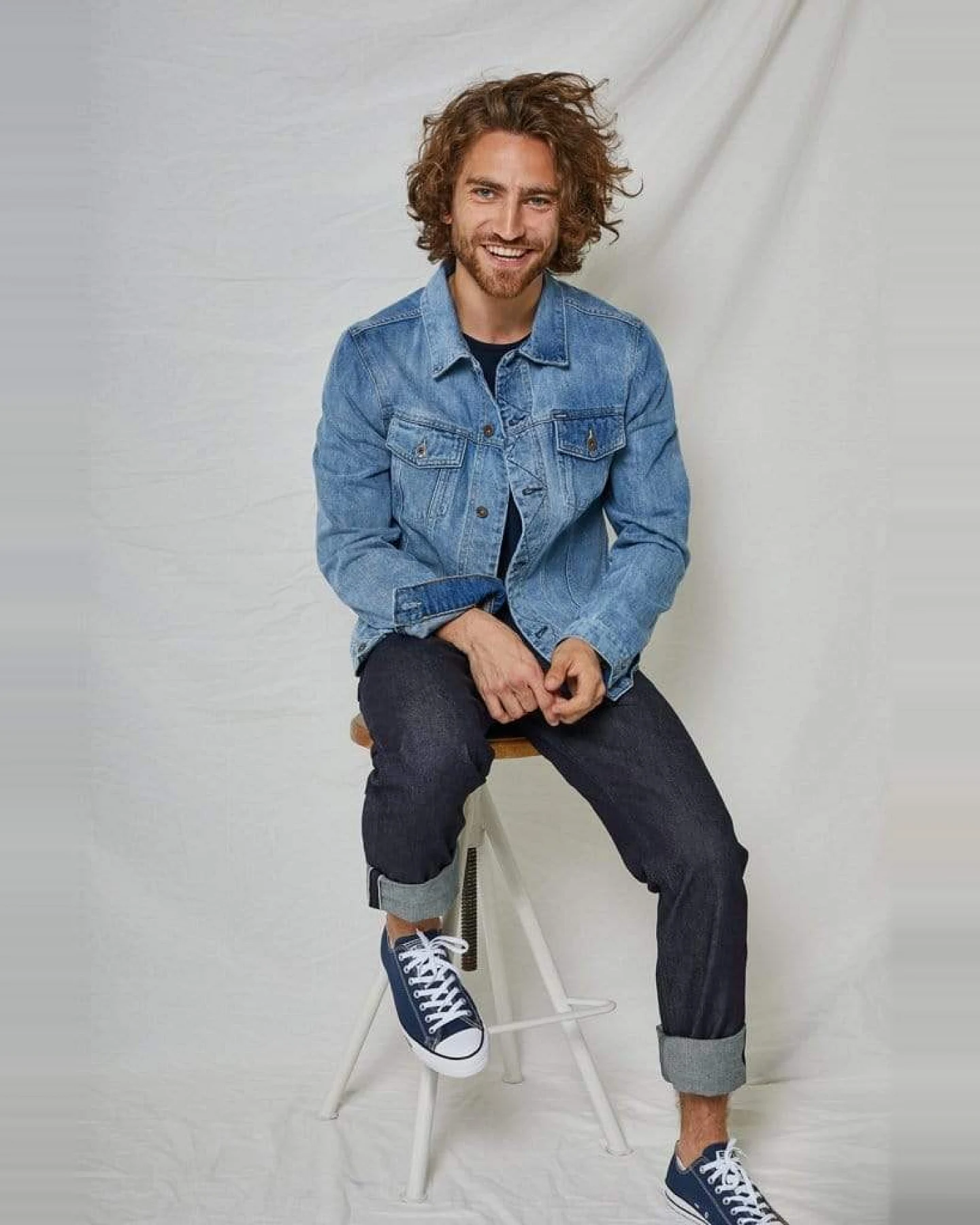 Kuyichi Herren vegan Jeansjacke Bourne Vintage Hellblau – Ansicht 2