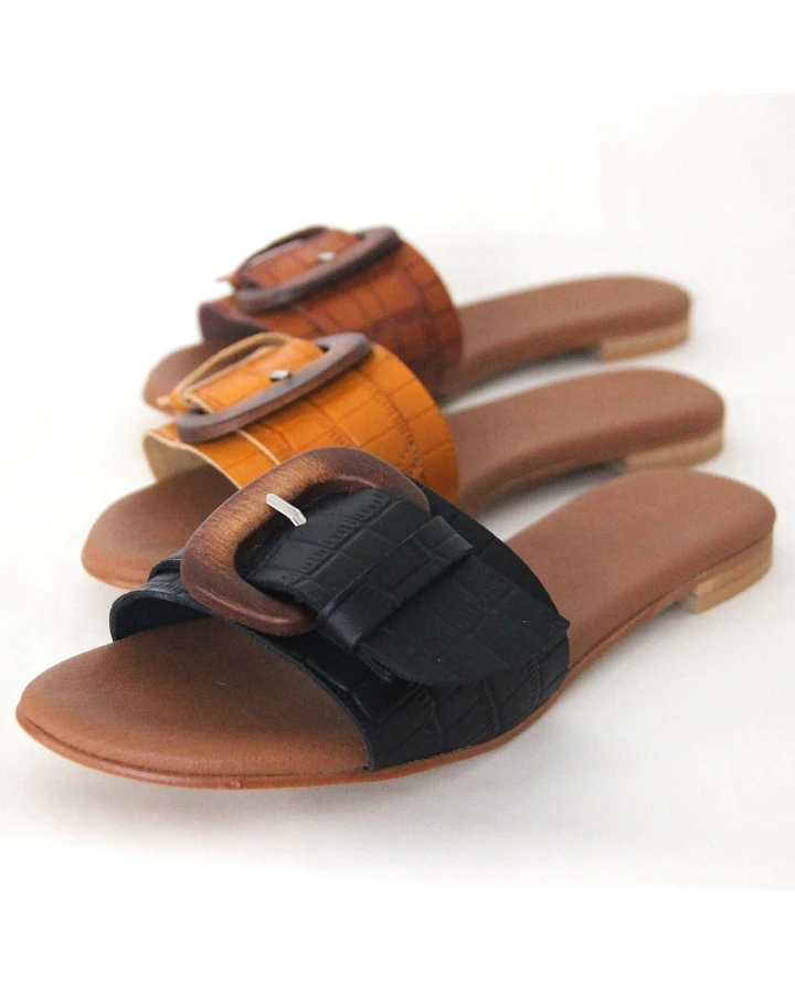 Sharon Woods Damen vegan Flip-Flops Flo Schwarz