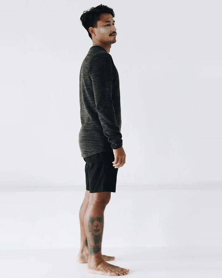 The Driftwood Tales Herren vegan Dünner Pullover Schwarz