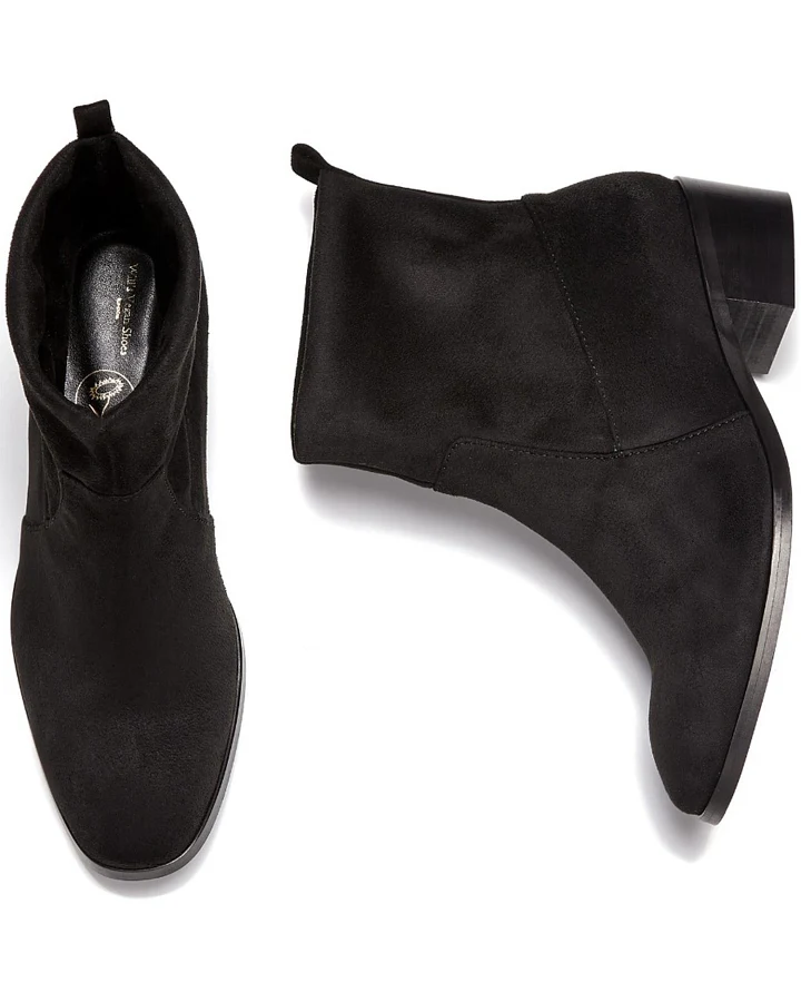 Will's Vegan Store Damen vegan Stiefel Slip-On Schwarz