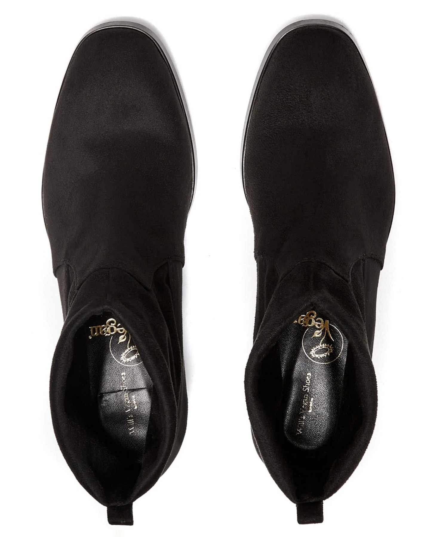 Will's Vegan Store Damen vegan Stiefel Slip-On Schwarz – Ansicht 2