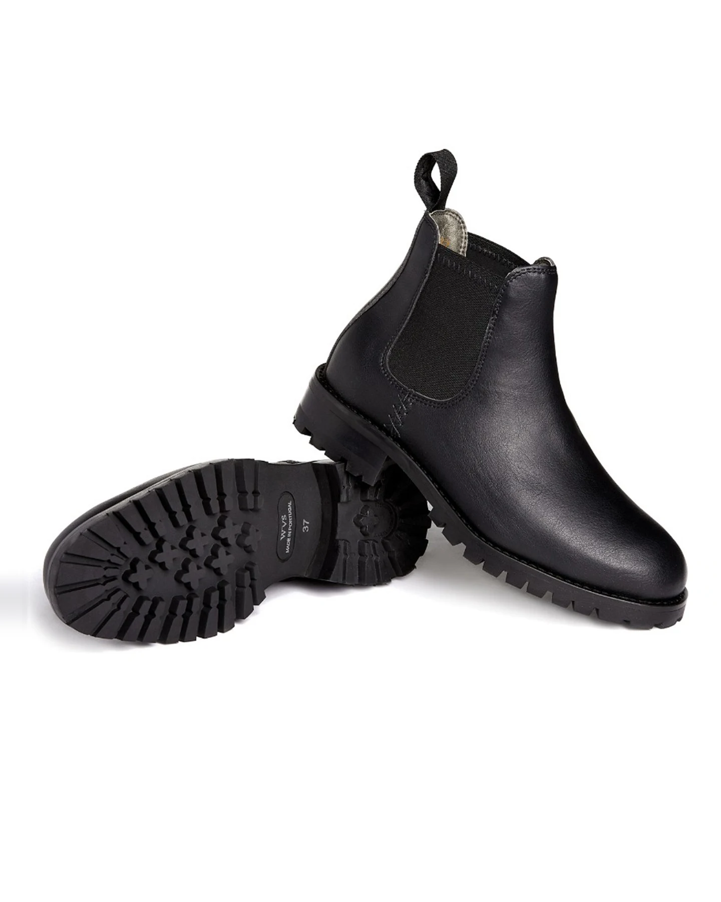 Will's Vegan Store Damen vegan Chelsea Boots Gefüttert Schwarz – Ansicht 2