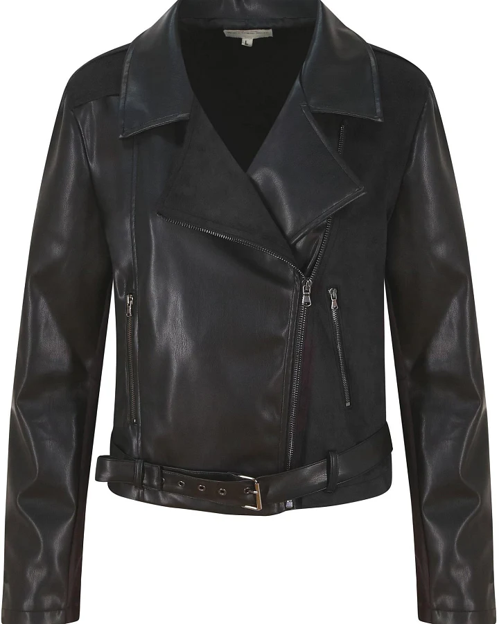 Will's Vegan Store Damen vegan Motorradjacke Schwarz