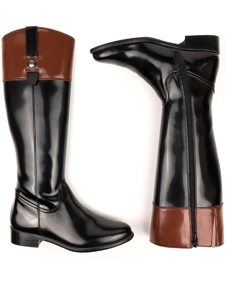 Will's Vegan Store Damen vegan Stiefel Reiten Schwarz