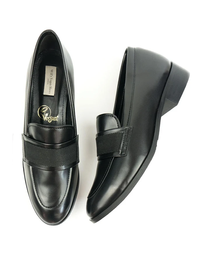 Will's Vegan Store Damen vegan Loafer Band Schwarz