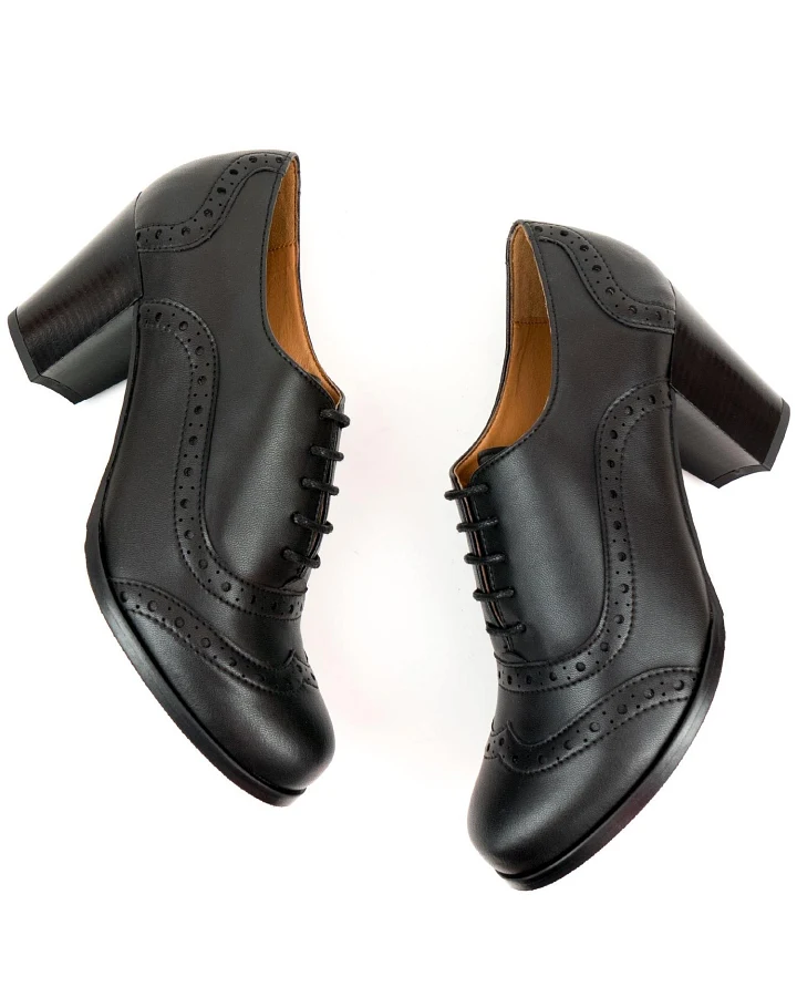 Will's Vegan Store Damen vegan Brogues City Schwarz