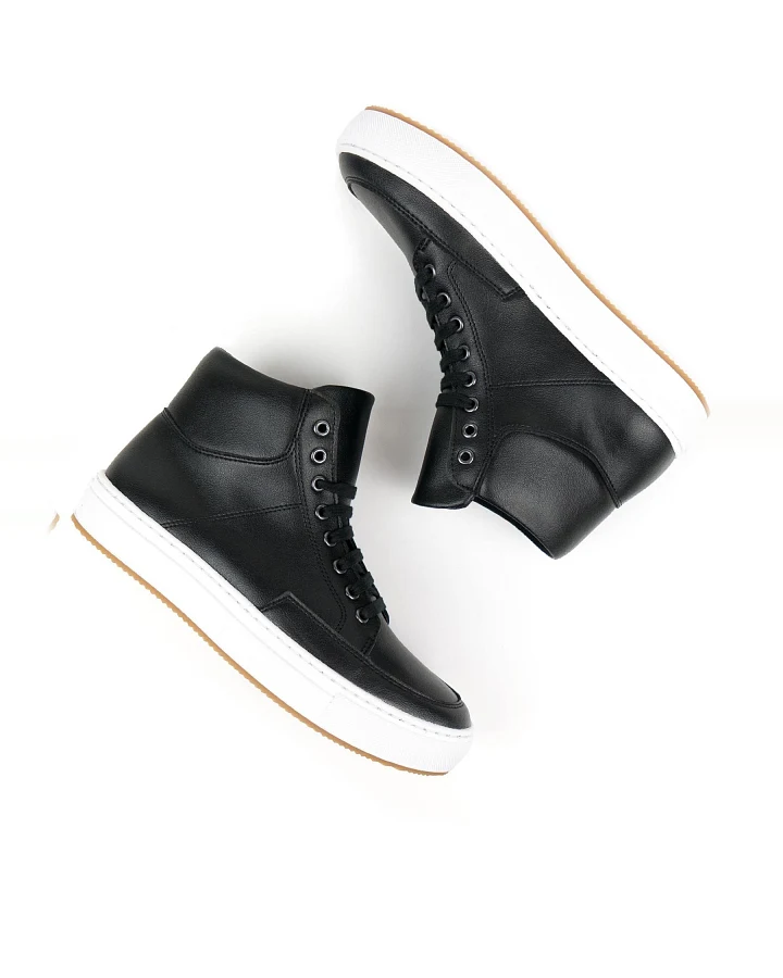 Will's Vegan Store Damen vegan Sneaker Stiefel Schwarz