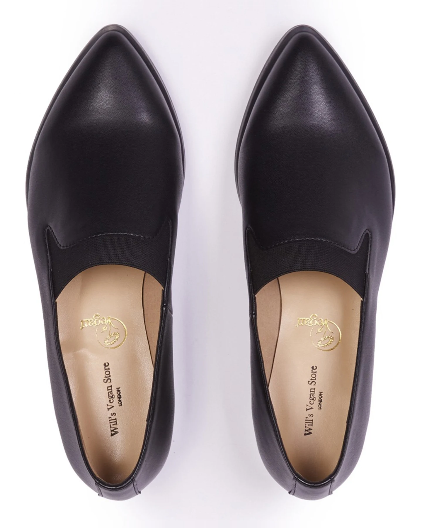 Will's Vegan Store Damen vegan Loafer The Derby Schwarz – Ansicht 2