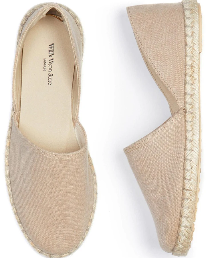 Will's Vegan Store Damen vegan Sandalen Espadrille Beige