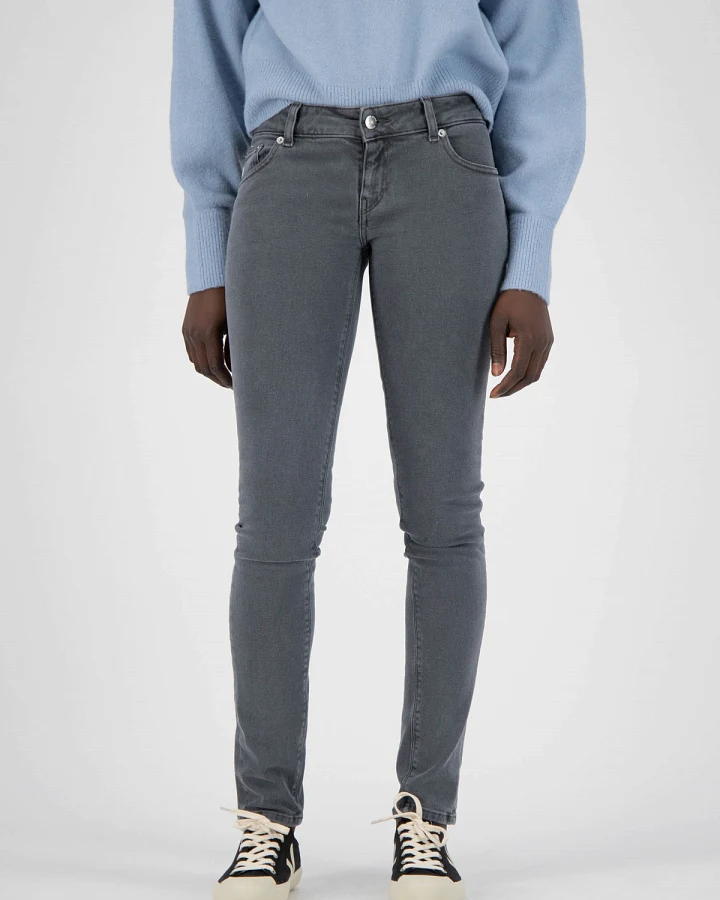MUD Jeans Damen vegan Röhrenjeans Lilly Grau