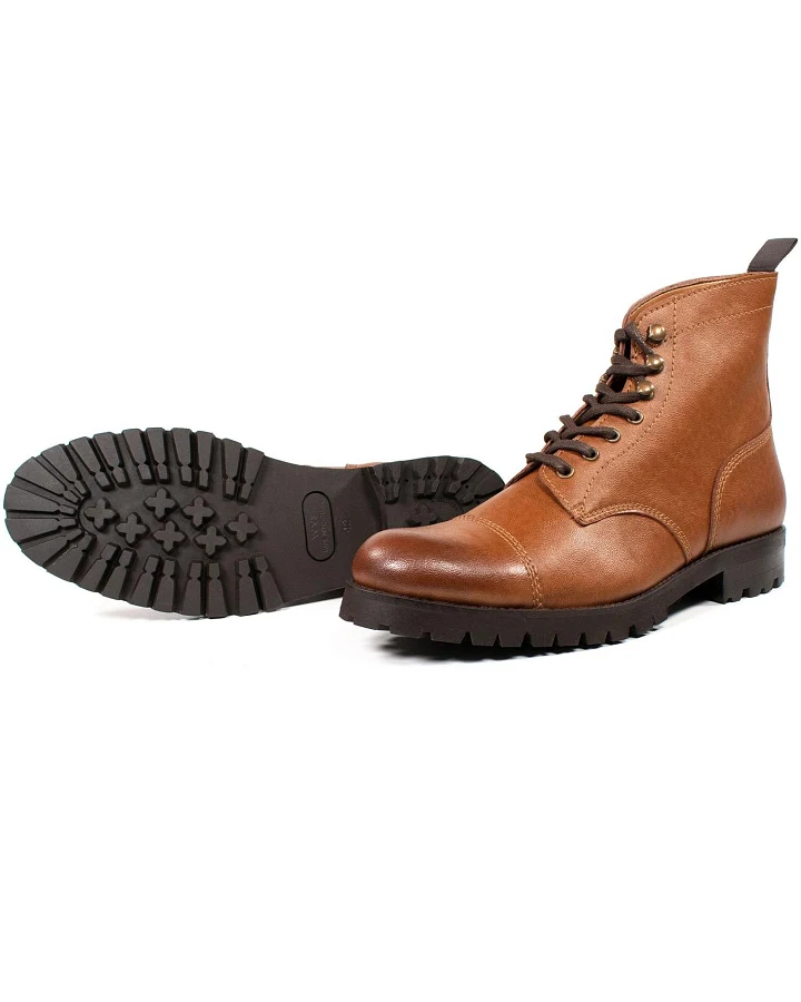 Will's Vegan Store Herren vegan Arbeitsstiefel Hellbraun