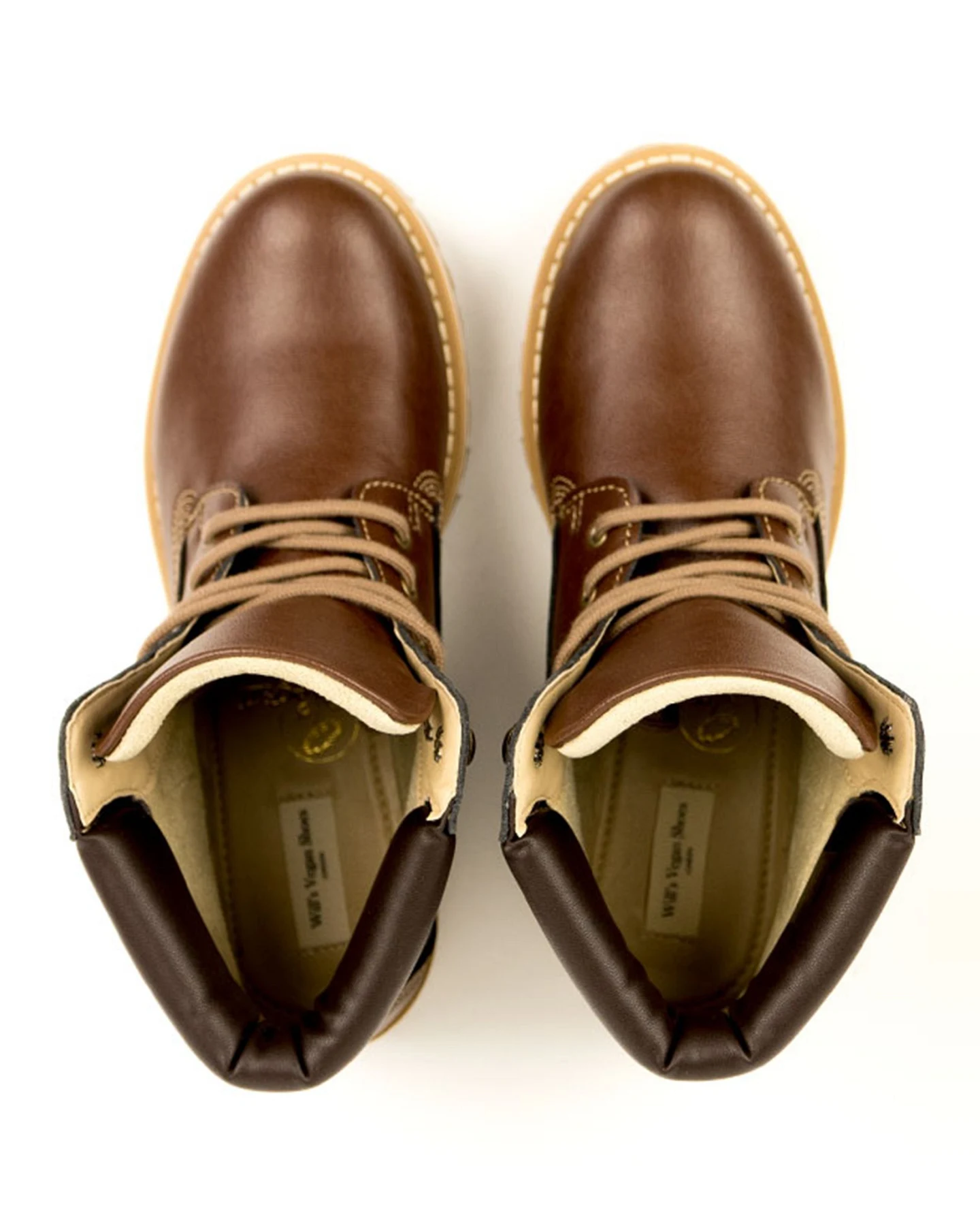 Will's Vegan Store Herren vegan Dock Boots Braun – Ansicht 2