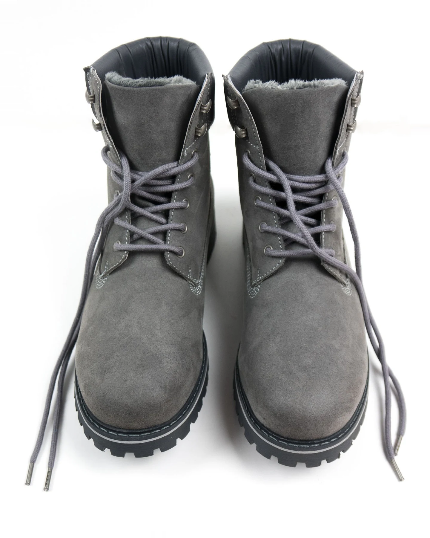 Will's Vegan Store Herren vegan Dock Boots Gefüttert Grau – Ansicht 2